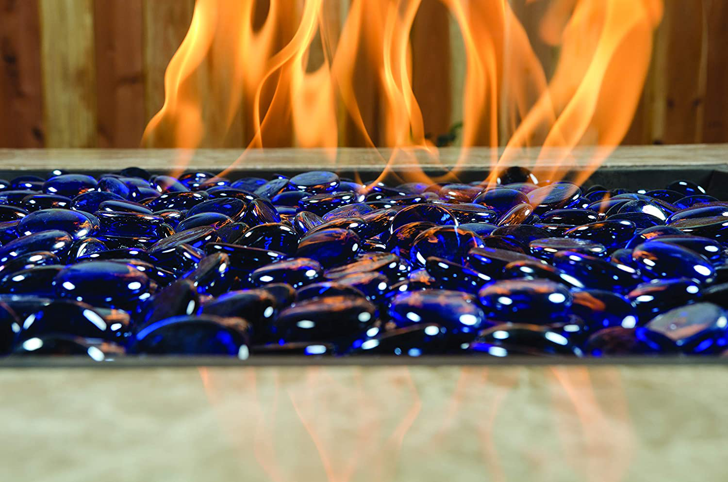 Bond Manufacturing 67984 LavaGlass Round Fire Pit Dispersion Glass, 10 lb, Indigo Dream