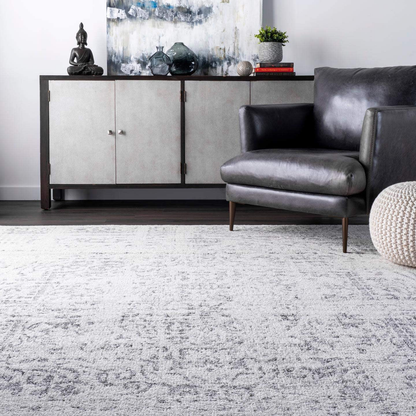 nuLOOM Arlena Vintage Area Rug, 6' Square, Grey
