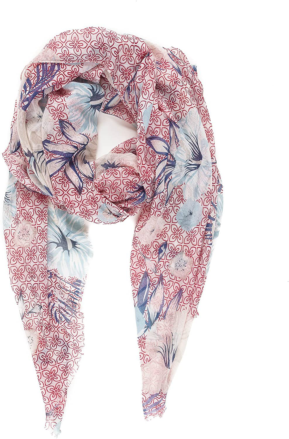 Scarf for Women Lightweight Floral Flower Scarves for Fall Winter Shawl Wrap