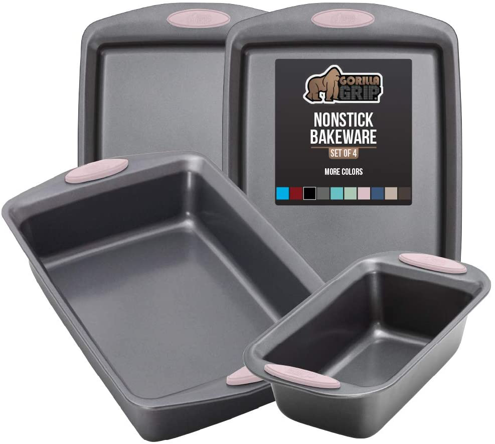 Multipack Gorilla Grip Bakeware Sets, Nonstick, Heavy Duty Carbon Steel