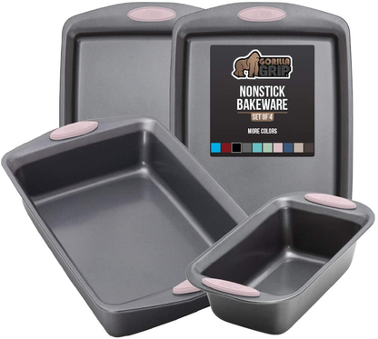Multipack Gorilla Grip Bakeware Sets, Nonstick, Heavy Duty Carbon Steel