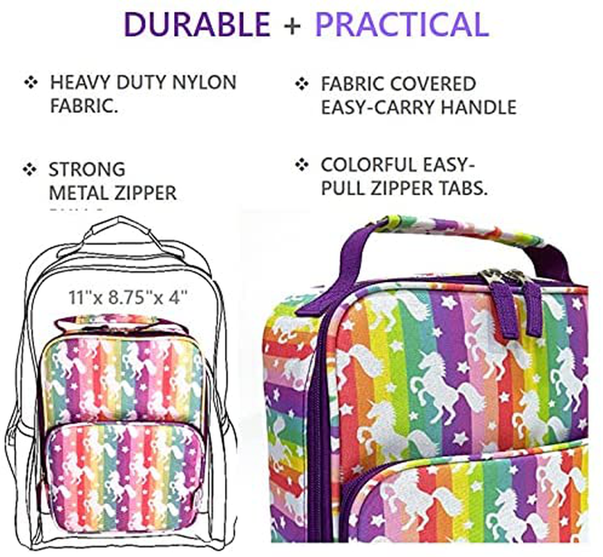 Bento Lunch Boxes Snack Containers | Leakproof Portion Lunch-Box Set for Kids Boys Girls Adults Lunches | BPA Free Microwave and Food Safe | Blue Purple Large 2 pack