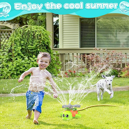 Growlsand Water Sprinkler for Kids - Spray Sprinkler Toys for Toddler Boys Girls Summer Outdoor Spinning Water Sprinkler Toy Age 3 4 5 6 7 8 9 + Year Old Great for Backyard Pool Lawn Beach Play