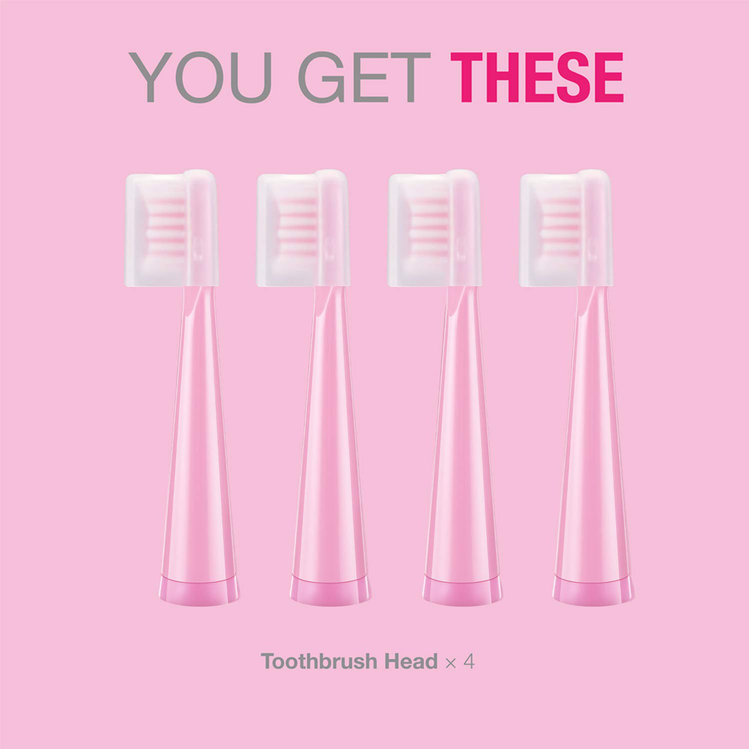 Toothbrush Replacement Heads - 7X More Plaque Removal, 3D Curved Soft Bristles, Comfortable & Efficient Clean Teeth, Perfect for Kid Small Mouth