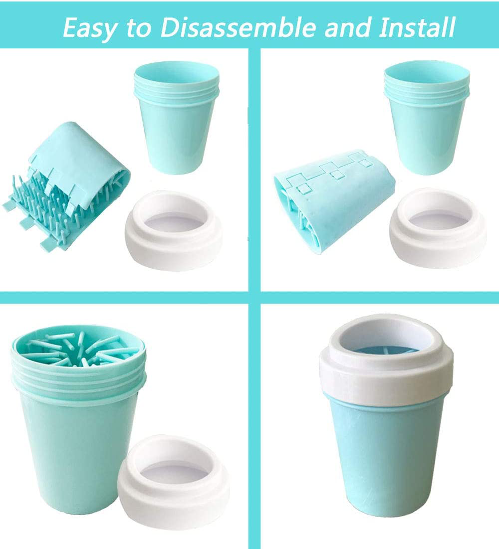 Easy to Use Portable Dog Paw Cleaner Cup Dog Foot Washer with Silicone Washers Nice Packing