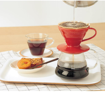 Hario V60 Ceramic Coffee Dripper, Size 01, White