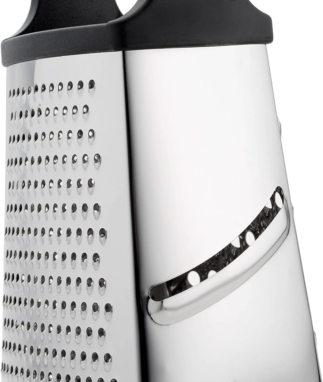 Spring Chef Professional Box Grater, Stainless Steel with 4 Sides, Best for Parmesan Cheese, Vegetables, Ginger, XL Size, Red