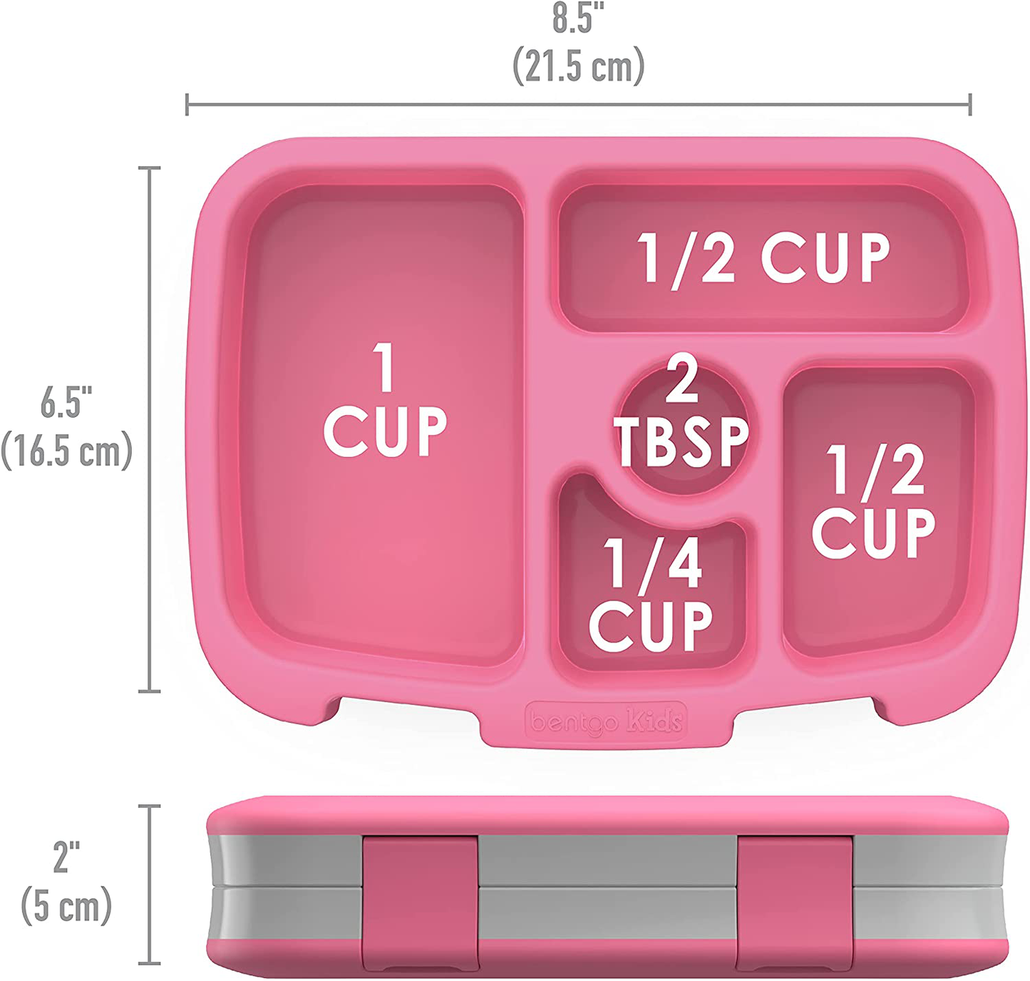 Bentgo Kids Prints Leak-Proof, 5-Compartment Bento-Style Kids Lunch Box - Ideal Portion Sizes for Ages 3 to 7 - BPA-Free, Dishwasher Safe, Food-Safe Materials (Tropical)