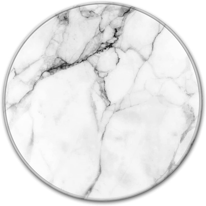 HOPONY Mouse Pad with Stitched Edge, Premium-Textured Mouse Mat with Waterproof Non-Slip Rubber Base, Cute Round Mousepad for Laptop Computer Office Desk Accessories,7.9 x 7.9 inch, Blue Marble