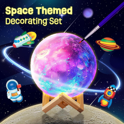 Paint Your Own  Lamp Kit - DIY 3D Space Night Light for Kids