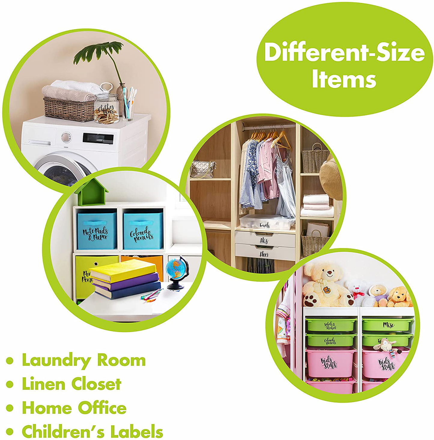 318 PCS Laundry Room & Linen Closet Organization Labels，No Stain Removal, Water/Oil Resistant Stickers for Laundry Room, Linen Closet, Home Office, Bathroom and The Beauty Organization.