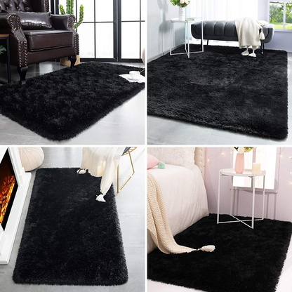 TWINNIS Super Soft Shaggy Rugs Fluffy Carpets, 4x5.9 Feet, Indoor Modern Plush Area Rugs for Living Room Bedroom Kids Room Nursery Home Decor, Upgrade Anti-Skid Durable Rectangular Fuzzy Rug, Pink