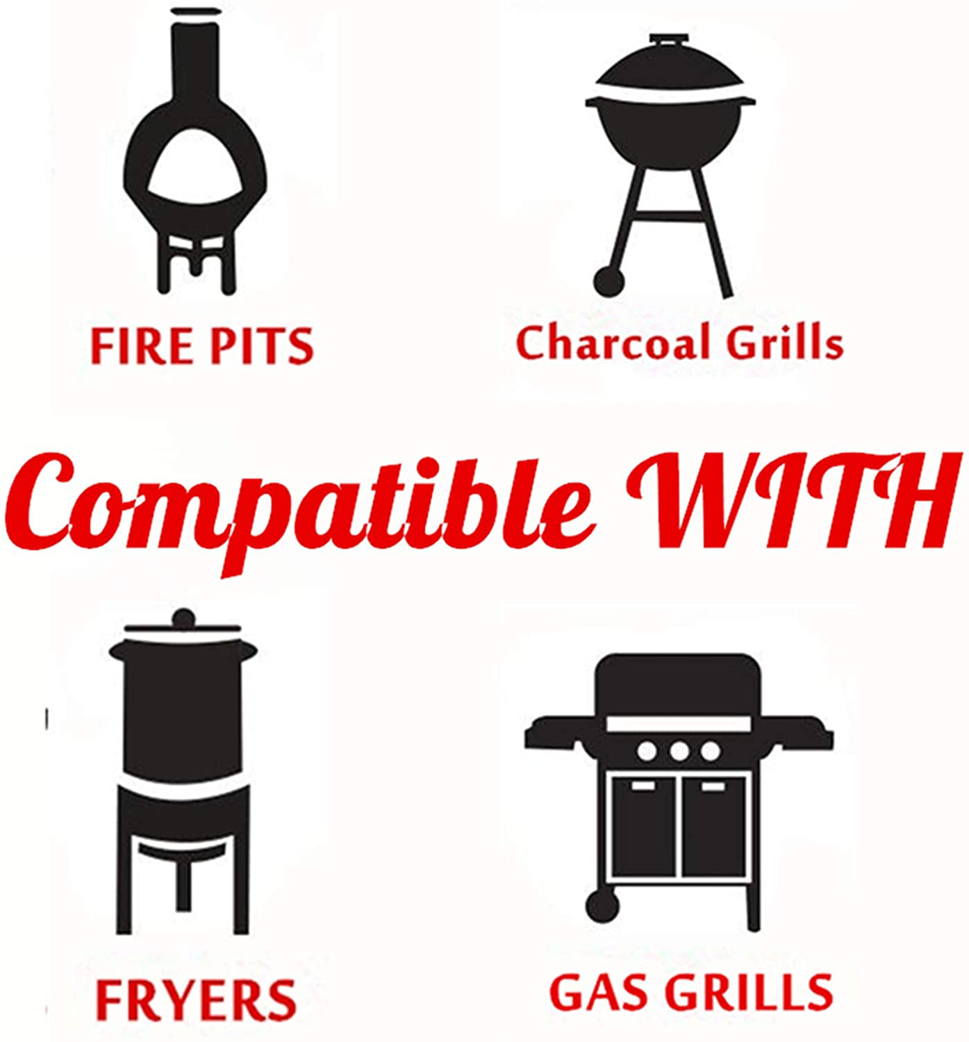 Round Ember Mat for Under Grill Fire Pit, Fire Pits Mat for Deck, Flame Retardant Heat Resistant BBQ Gas Grill Air Fryer Protective Mat for Patio Lawn Ground Outdoor Campsite Firepfoof Pad Black (36")