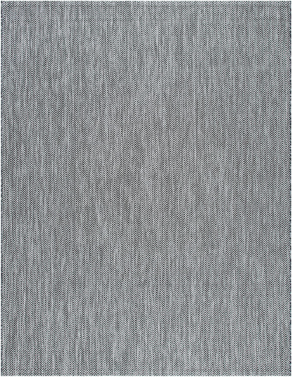 Safavieh Courtyard Collection CY8022 Indoor/ Outdoor Non-Shedding Stain Resistant Patio Backyard Runner, 2'3" x 14' , Grey / Navy