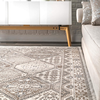 nuLOOM Becca Vintage Tile Runner Rug, 2' 6" x 10', Beige