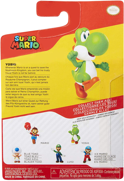 SUPER MARIO Action Figure 2.5 Inch Running Yoshi Collectible Toy