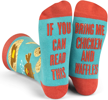 If You Can Read This, Bring Me Some - Funny Food Socks Novelty Christmas Gift & Secret Santa Idea For Men and Women