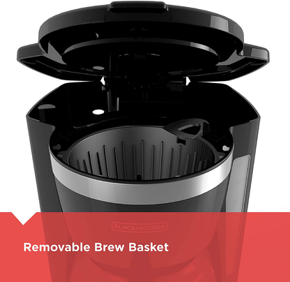 Black+Decker CM1160W-1 CM1160W 12-Cup Programmable Coffeemaker, White/Stainless Steel