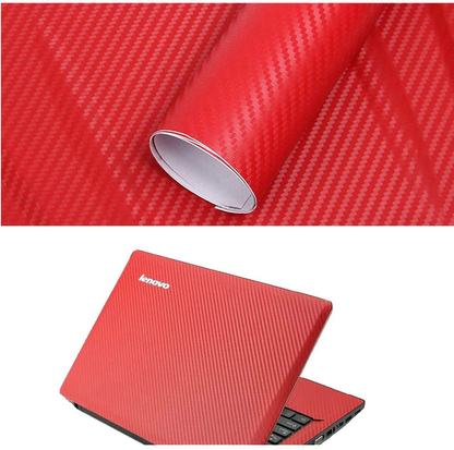 Silence Shopping 3D Carbon Fiber Vinyl Car DIY Wrap Sheet Roll Film Sticker Decal Red or Black