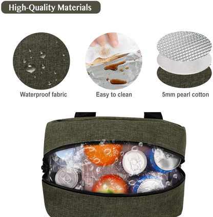 HOMESPON Insulated Lunch Bag Lunch Box Cooler Tote Box Cooler Bag Lunch Container for Women/Men/Work/Picnic,Large purple