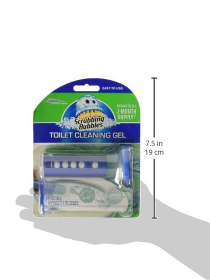 Scrubbing Bubbles Fresh Gel Toilet Bowl Cleaning Stamps, Gel Cleaner, Helps Prevent Limescale and Toilet Rings, Rainshower Scent, 6 Stamps