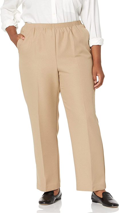 Alfred Dunner Women's Plus-Size Poly Proportioned Medium Pant