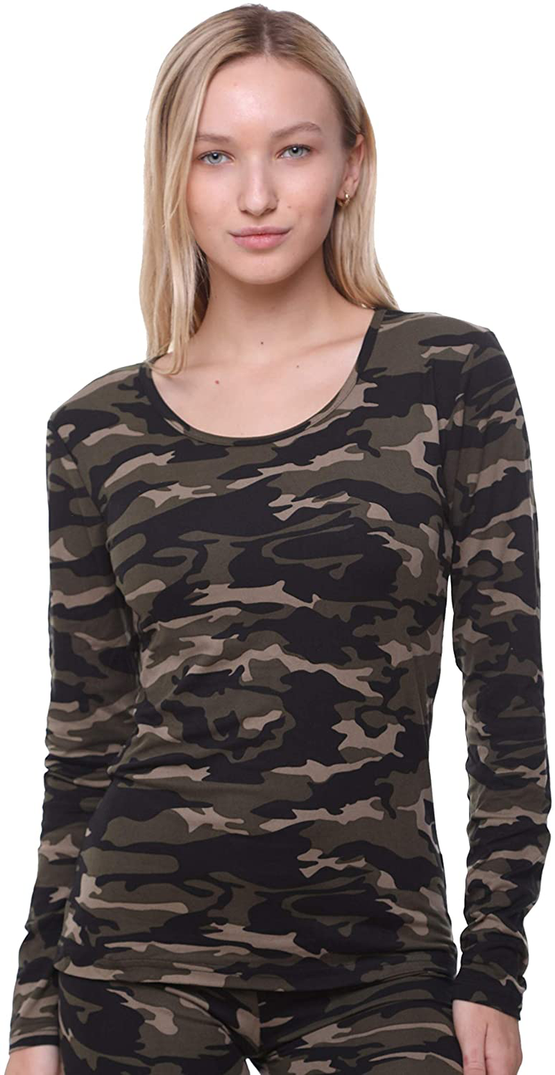 Women Thermal Underwear Top by Outland; Base Layer; Soft Lightweight Warm Fleece