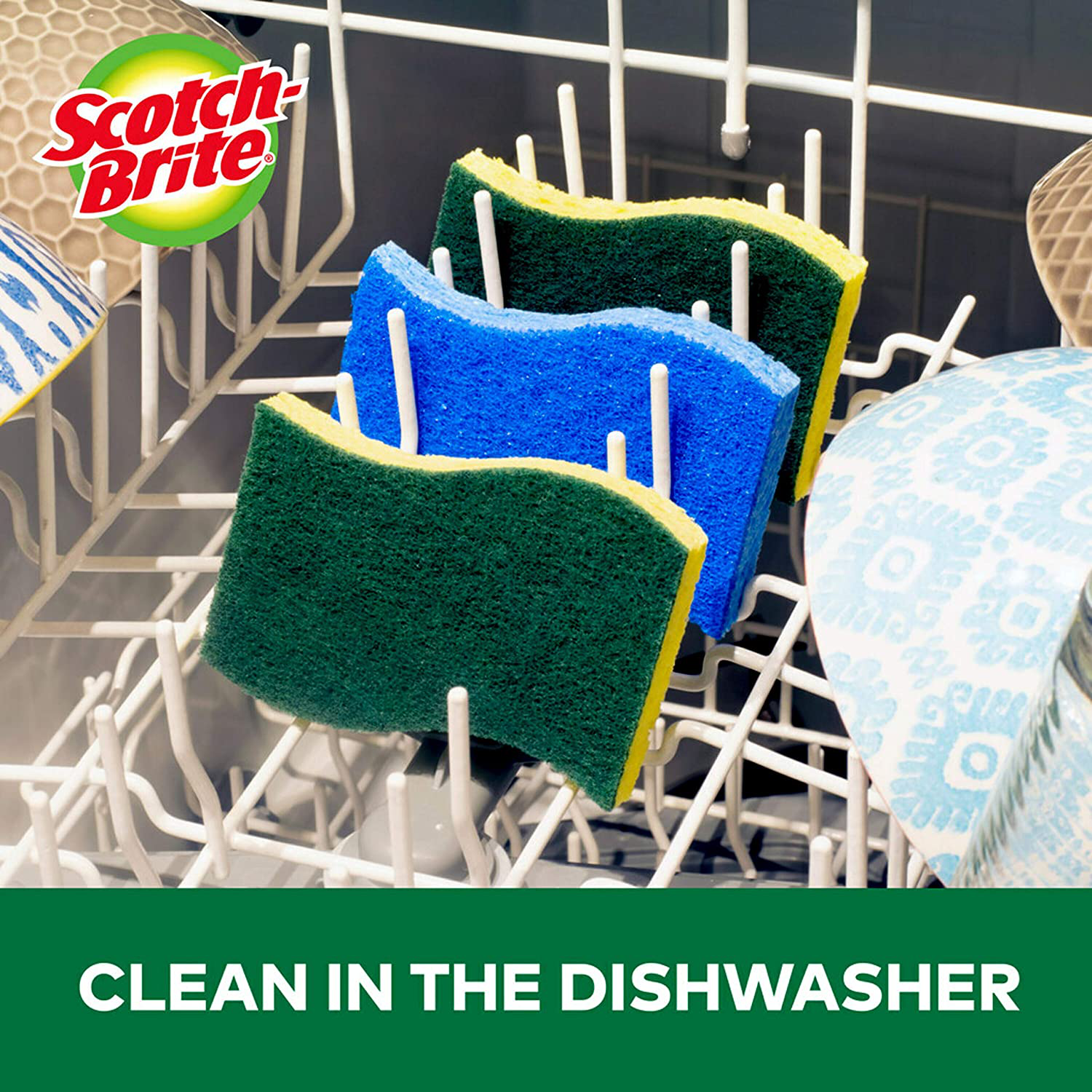 Scotch-Brite Heavy Duty Scrub Sponges, 9 Scrub Sponges, Stands Up to Stuck-on Grime