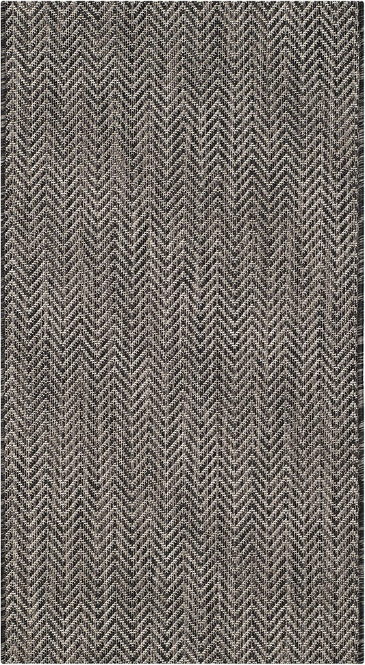 Safavieh Courtyard Collection CY8022 Indoor/ Outdoor Non-Shedding Stain Resistant Patio Backyard Accent Rug, 2' x 3'7", Black / Beige