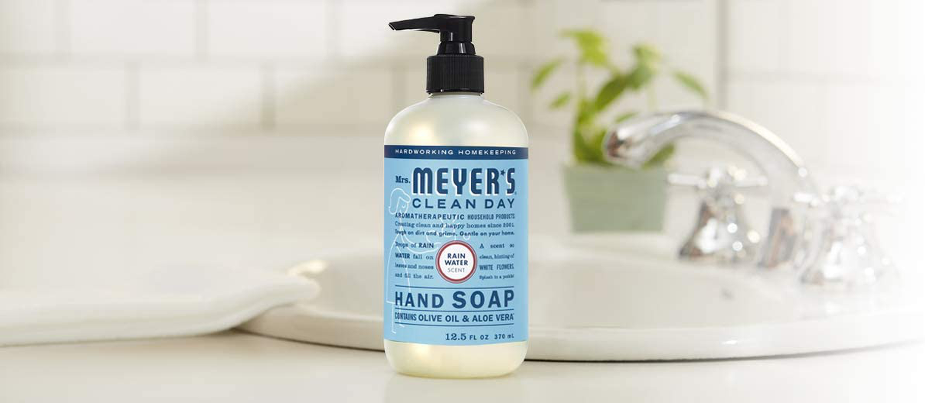 Mrs. Meyer's Clean Day Liquid Hand Soap, Cruelty Free and Biodegradable Hand Wash Formula Made with Essential Oils, Plum Berry Scent, 12.5 oz - Pack of 3