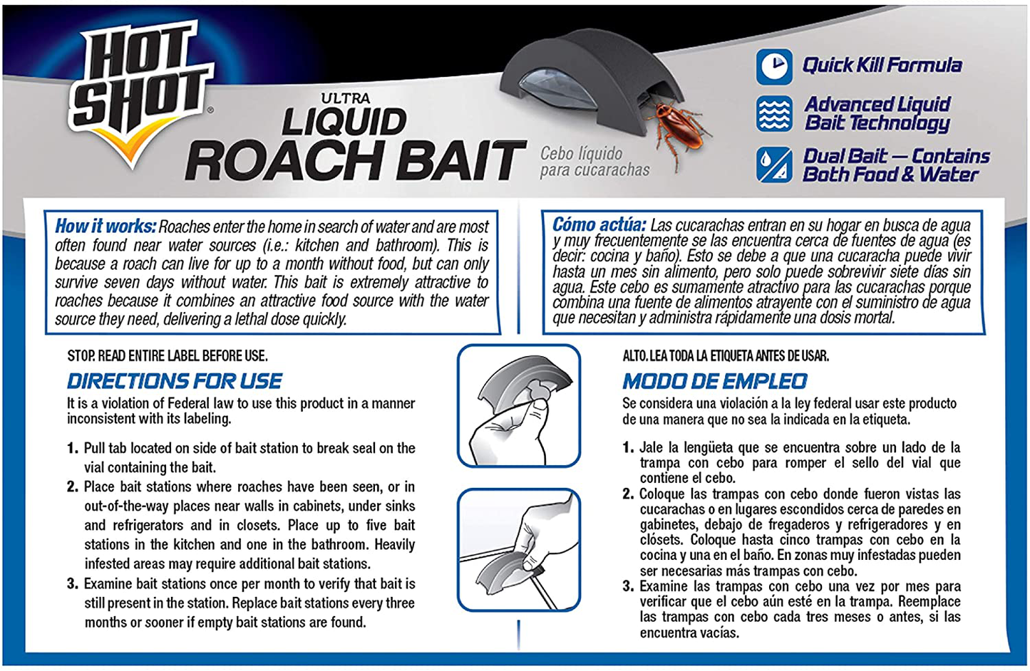 Hot Shot HG-95789 Roach Killer, 6-Count, Brown/A