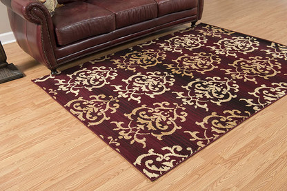 United Weavers of America Dallas Countess Rug - 1ft. 11in. x 3ft. 3in., Burgundy Red, Area Rug with Abstract Pattern, Jute Backing