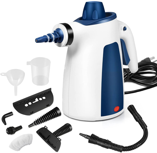 Steam Cleaner, Portable Car Carpet Upholstery Cleaner Machine High Pressure Steamer with 9 Piece Accessories for Cleaning, Couch/Floor/Bathroom/Auto/Grout Cleaner for Home Use, Handheld Steamer