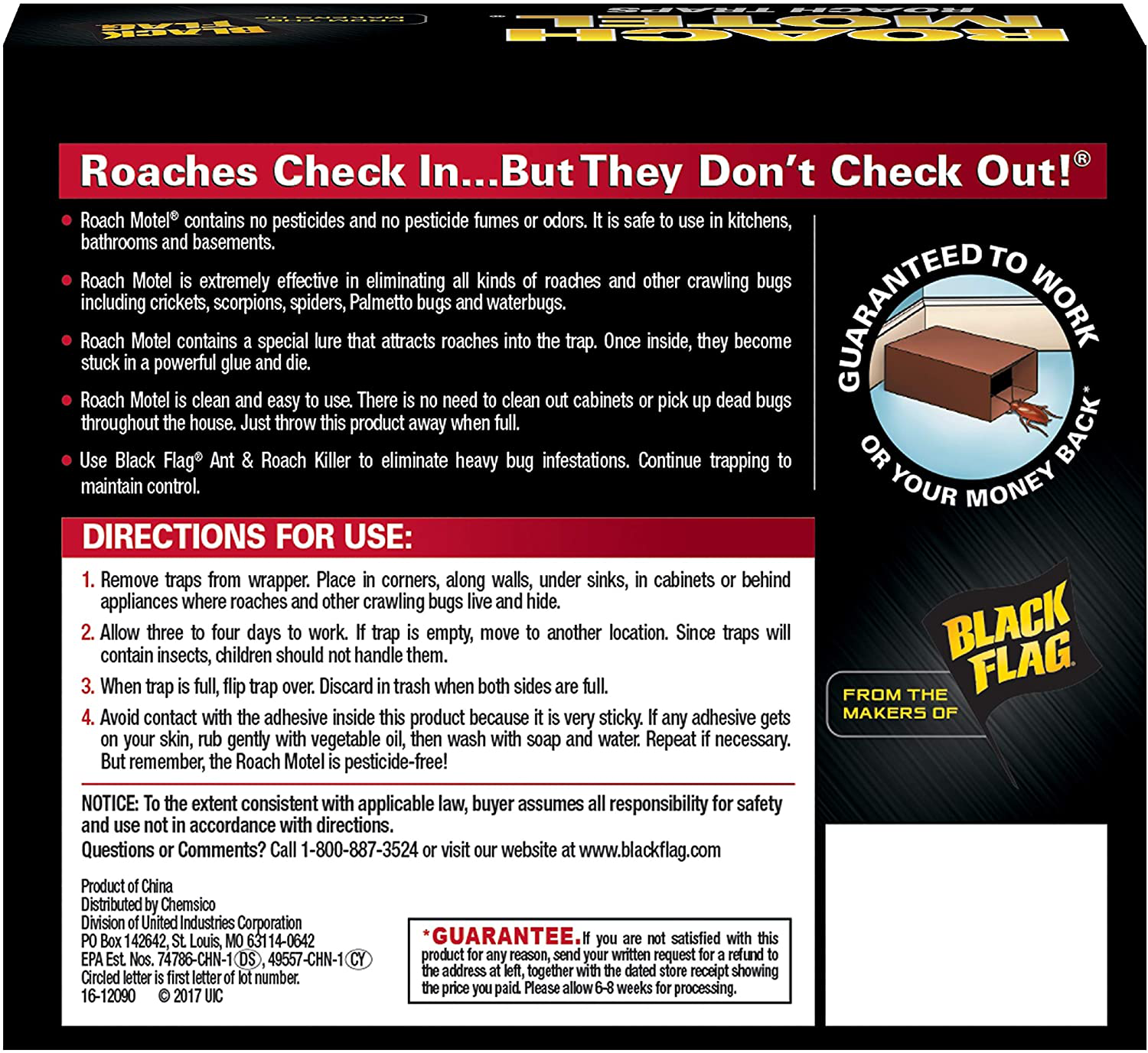 Black Flag 11020 511086 Roach Motel Insect Trap, 2 Count