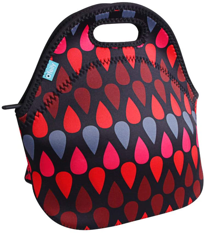 Lunch Tote, OFEILY Lunch boxes Lunch bags with Fine Neoprene Material Waterproof Picnic Lunch Bag Mom Bag (Leaf)