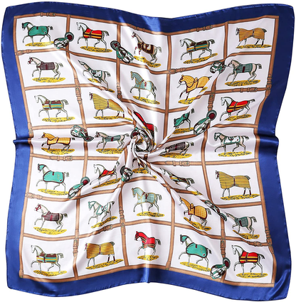 35" Square Silk Like Head Scarf - Women's Fashion Silk Feeling Scarf