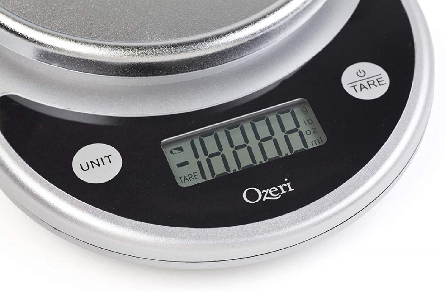 Ozeri ZK14-AB Pronto Digital Multifunction Kitchen and Food Scale, Standard, Silver On Black