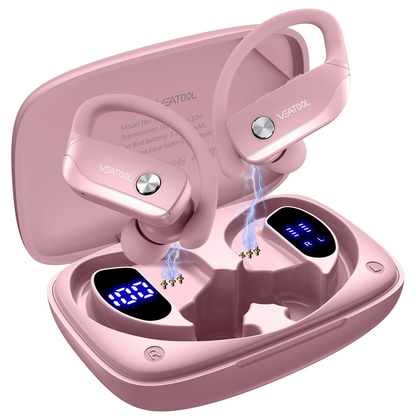  LED Display Over-Ear Wireless Earbuds Bluetooth Headphones 48Hrs Play Back with Built-In Mic