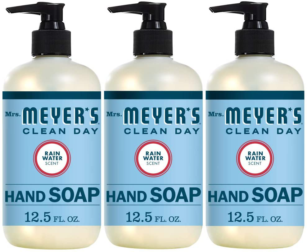 Mrs. Meyer's Clean Day Liquid Hand Soap, Cruelty Free and Biodegradable Hand Wash Formula Made with Essential Oils, Plum Berry Scent, 12.5 oz - Pack of 3