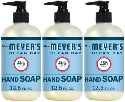 Mrs. Meyer's Clean Day Liquid Hand Soap, Cruelty Free and Biodegradable Hand Wash Formula Made with Essential Oils, Plum Berry Scent, 12.5 oz - Pack of 3