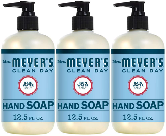 Mrs. Meyer's Clean Day Liquid Hand Soap, Cruelty Free and Biodegradable Hand Wash Formula Made with Essential Oils, Plum Berry Scent, 12.5 oz - Pack of 3