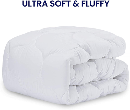 SLEEP ZONE Quilted Mattress Pad Cover - Extra Thick Soft Fluffy Bedding Topper Pillow Top Upto 21 inch Deep Pocket, White, Full