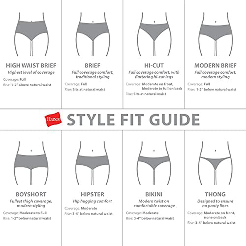 Hanes Women's Signature Breathe Cotton Brief Underwear 6-Pack
