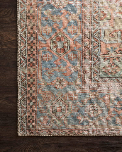 Loloi II Loren Collection Vintage Printed Persian Area Rug 2'-3" x 3'-9" Plum/Multi