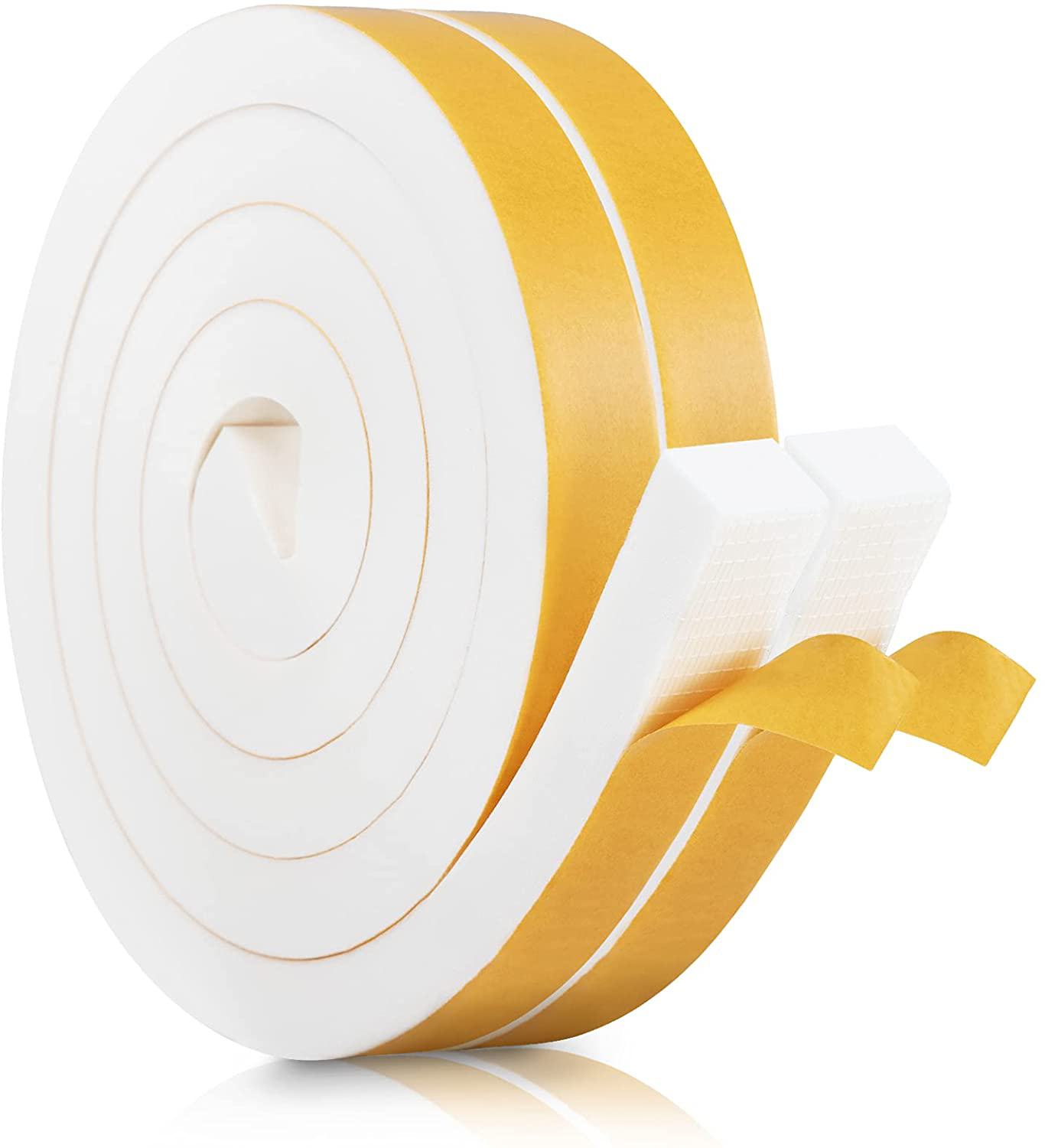 Weather Stripping Door Seal Strip with Self Adhesive Foam Tape Soundproof Door Draft Stopper for Doors Windows and Shower Glass Gaps