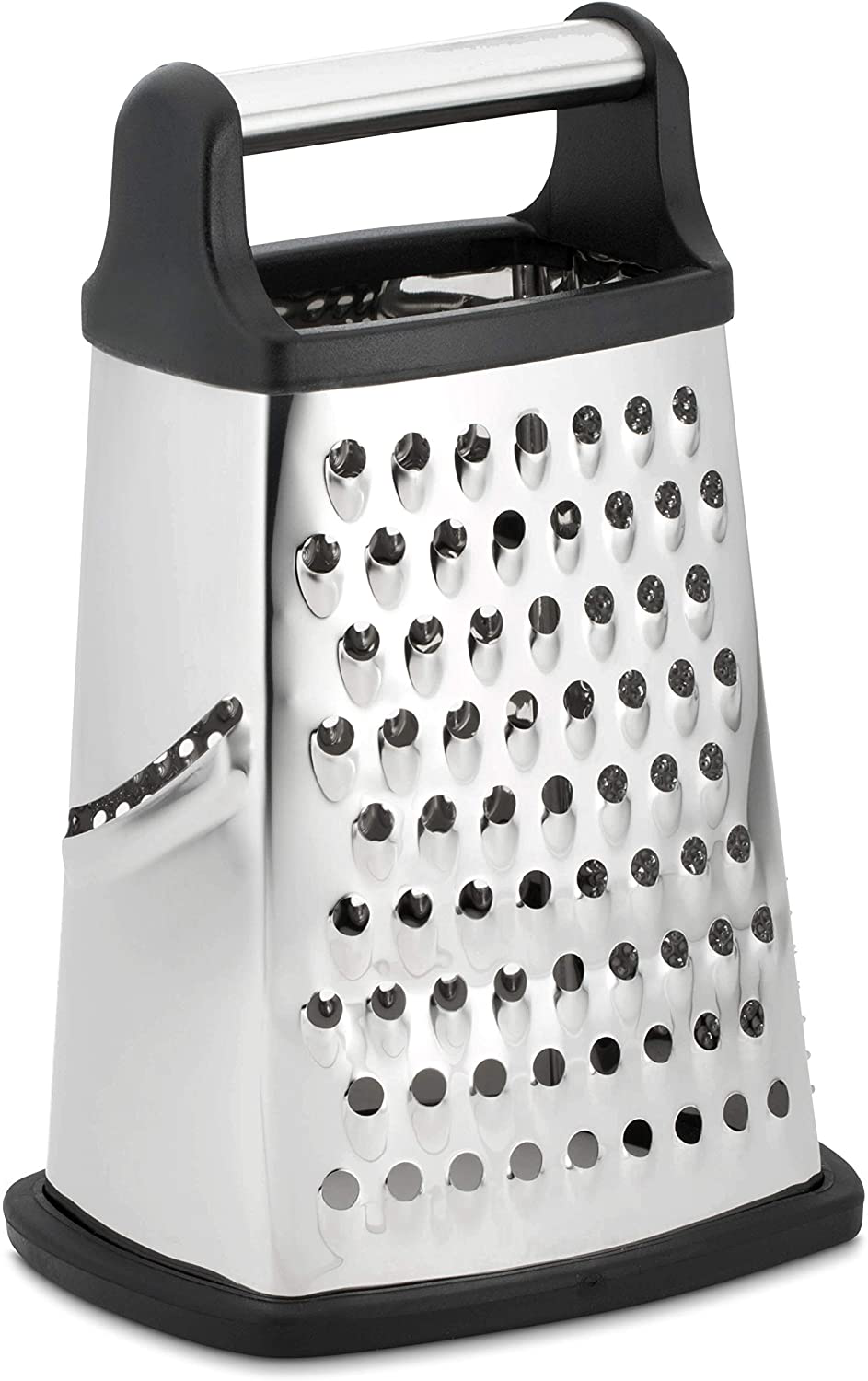 Spring Chef Professional Box Grater, Stainless Steel with 4 Sides, Best for Parmesan Cheese, Vegetables, Ginger, XL Size, Red