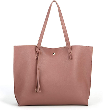 Women's Tote Bags Top Handle Satchel Handbags Faux Leather Tassel Shoulder Purse