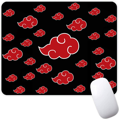 Mouse Pad,Red Moon Cloud Samurai Pattern Seamless Waterproof Gaming Anime Gift Mouse Pad Desk Accessories Non-Slip Rubber Mousepad for Laptop and Computer