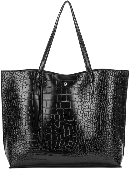 Women's Tote Bags Top Handle Satchel Handbags Faux Leather Tassel Shoulder Purse