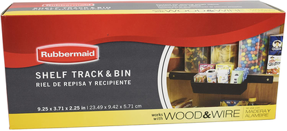 Rubbermaid Pantry Organization Shelf Track and Bin